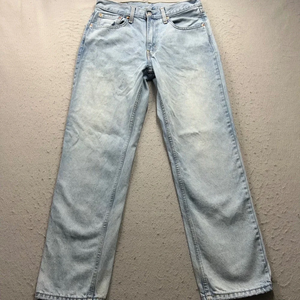 Levis 550 Relaxed Fit Light Wash Blue Denim Jeans Mens 32x30 100 Cotton